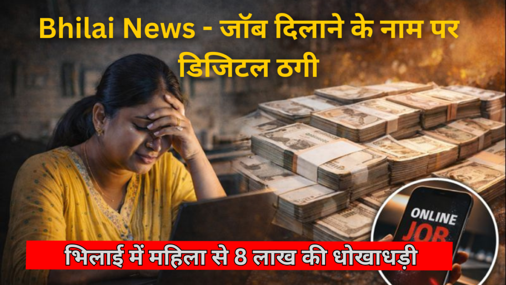 Bhilai News - ऑनलाइन जॉब दिलाने के नाम पर साइबर ठगों ने भिलाई की एक महिला से करीब 7 लाख 76 हजार 600 रुपये की ठगी कर ली। ठगों ने महिला को पार्ट-टाइम
