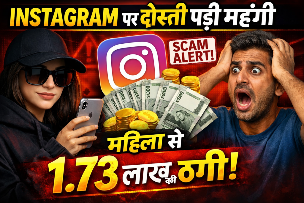 INSTAGRAM पर दोस्ती पड़ी महंगी महिला से 1.73 लाख की ठगी 