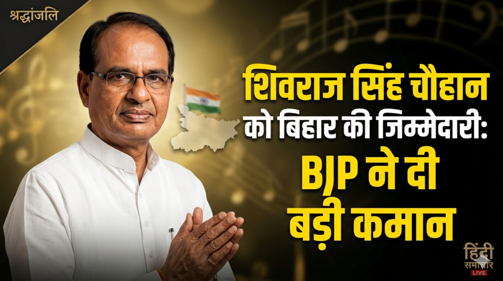 Shivraj Singh Chouhan को बिहार की जिम्मेदारी: BJP ने दी बड़ी कमान, सियासत में हलचल तेज