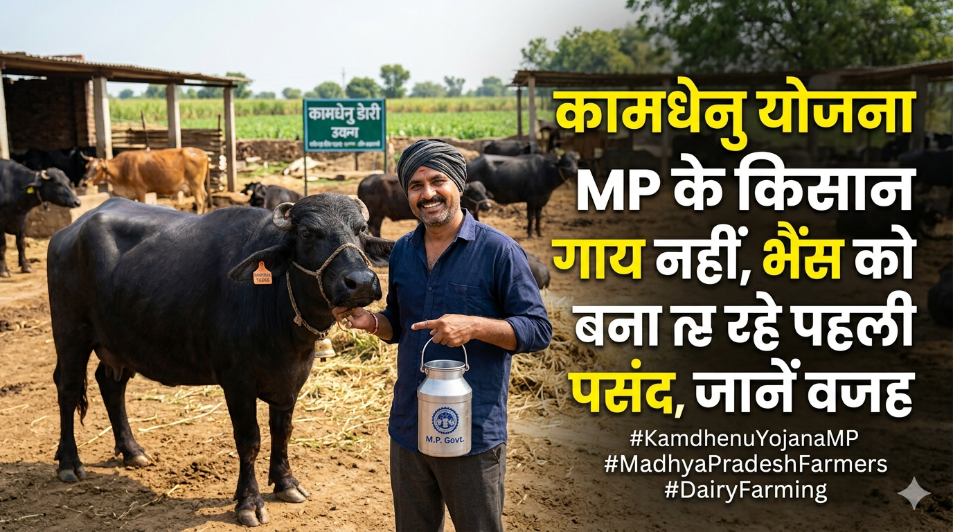kamdhenu yojana mp : कामधेनु योजना MP के किसान गाय नहीं, भैंस को बना रहे पहली पसंद, जानें वजह