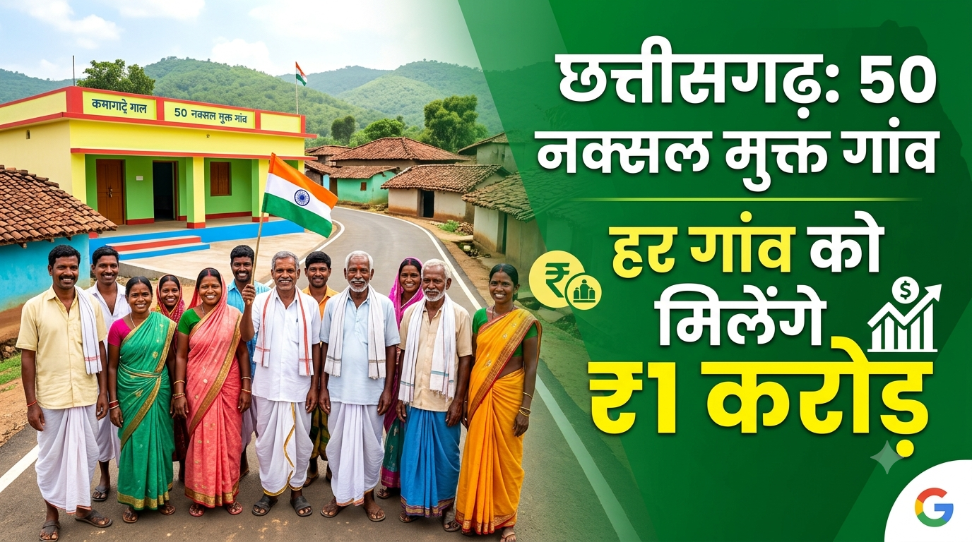 Chhattisgarh Naxal Free Villages योजना के तहत 50 गांवों को विकास राशि
